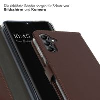 Selencia Echtleder Klapphülle für das Samsung Galaxy A14 (5G/4G) - Braun