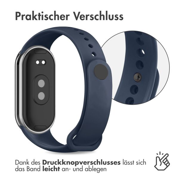 imoshion Silikonarmband für das Xiaomi Smart Band 8 / 9 - Dunkelblau