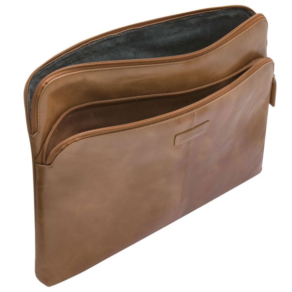 dbramante1928 Skagen Pro+ Sleeve - Laptop Hülle 13 Zoll - Laptop Sleeve - Echtes Leder - MacBook Pro 13 Zoll / Air 13 Zoll - Tan