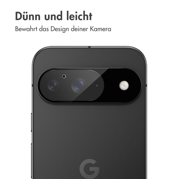 imoshion Kameraprotektor aus Glas 2er-Pack für das Google Pixel 9 - Schwarz