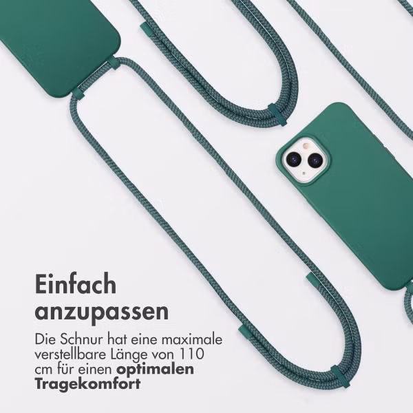 imoshion Color Backcover mit abnehmbarem Handykette und MagSafe Apple iPhone 14 - Dunkelgrün