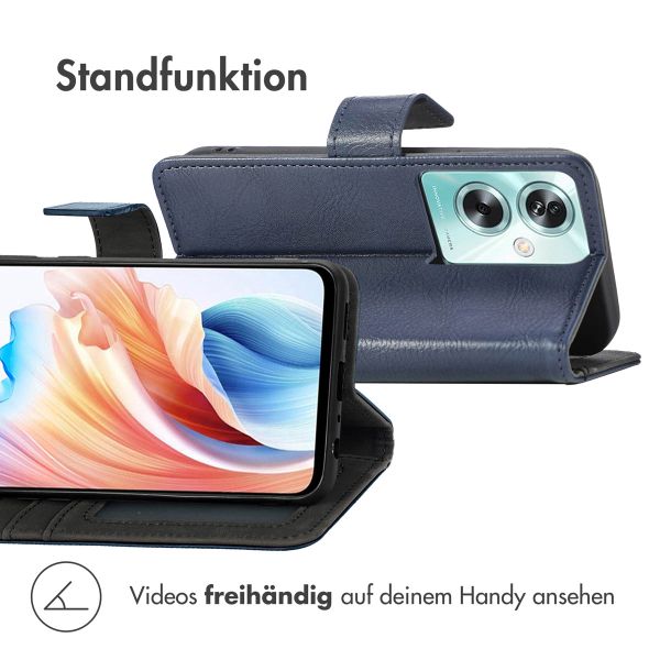 imoshion Luxuriöse Klapphülle Oppo A79 - Dunkelblau
