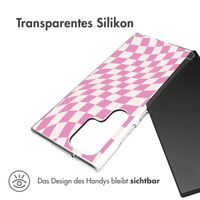 imoshion Design Hülle für das Samsung Galaxy S23 Ultra - Retro Pink Check