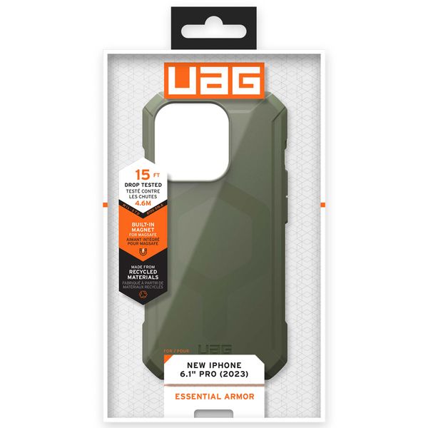 UAG Essential Armor MagSafe für das iPhone 15 Pro - Olive Drab