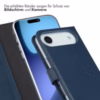 Selencia Echtleder Klapphülle Apple iPhone Air - Blau