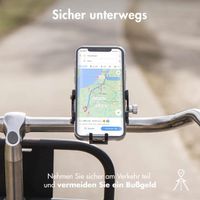 imoshion Handyhalterung für das Fahrrad für das iPhone 13 Pro - Verstellbar - Universell - Aluminium - Schwarz