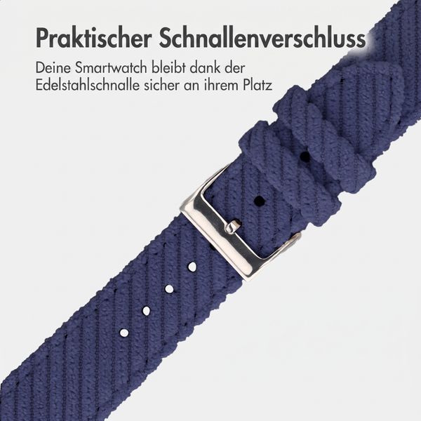 imoshion Corduroy-Band für Apple Watch | 38/40/41/42 mm - Dunkelblau