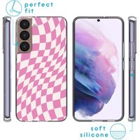 imoshion Design Hülle für das Samsung Galaxy S22 - Retro Pink Check