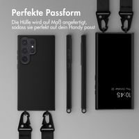Selencia SilikonHülle mit abnehmbarem Band Samsung Galaxy S24 Ultra - Schwarz