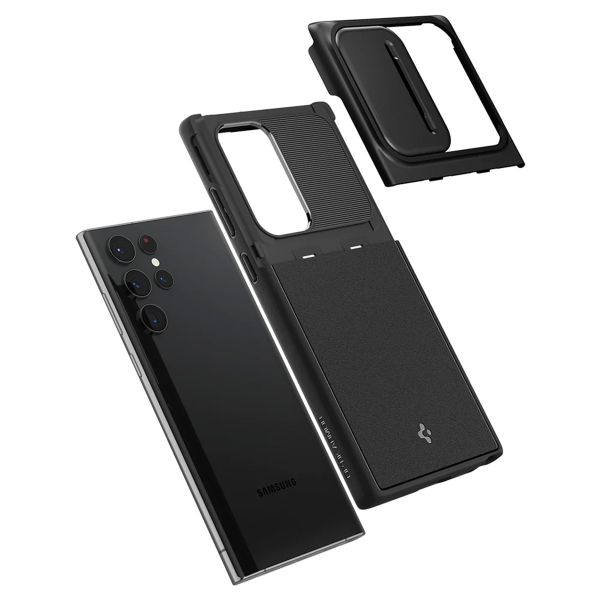 Spigen Optik Armor Kameraschieber für das Samsung Galaxy S22 Ultra - Schwarz