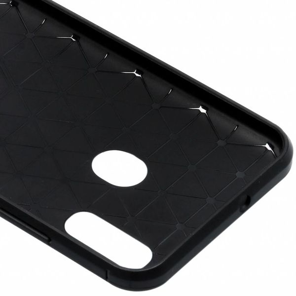 Leder Silikon-Case Schwarz für das Huawei P Smart (2019)