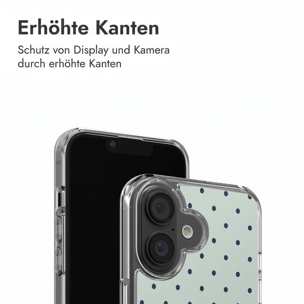 imoshion Design Hülle Apple iPhone 16 - Polka Dot Mintgroen