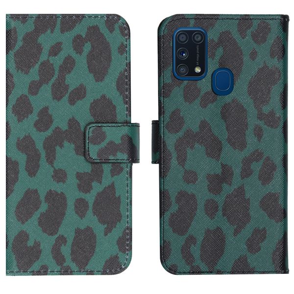 imoshion Design TPU Klapphülle Samsung Galaxy M31- Green Leopard