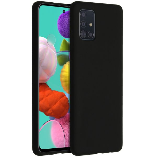 Accezz Liquid Silikoncase Schwarz für das Samsung Galaxy A51