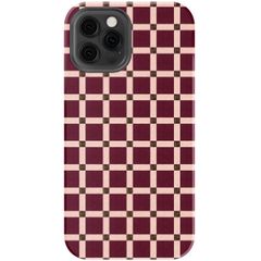 Selencia Vivid Back Cover Apple iPhone 12 (Pro) - Check This Burgundy
