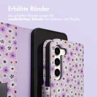 imoshion ﻿Design Klapphülle für das Samsung Galaxy S23 - Purple Flowers