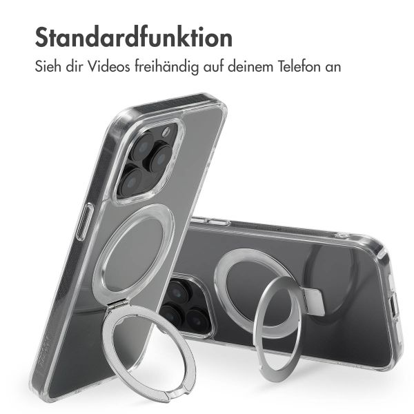 Accezz Ring Stand Backcover mit MagSafe für das iPhone 15 Pro Max - Transparent