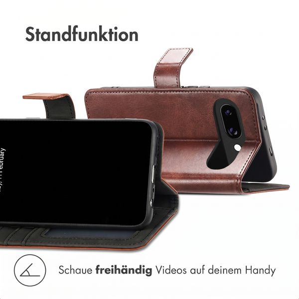 imoshion Luxuriöse Klapphülle Google Pixel 9A - Dunkelbraun