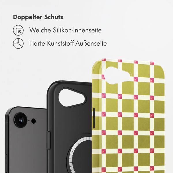 Selencia Vivid Rückabdeckung mit MagSafe Apple iPhone 17e / 16e - Check This Olive