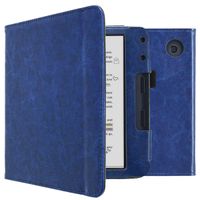 imoshion Vegan Leather Klapphülle für das Kobo Libra Colour / Tolino Vision Color - Dunkelblau