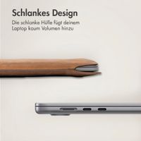 Accezz Leather Laptop Hülle Apple MacBook 14 Zoll - Laptop Sleeve - Cognac