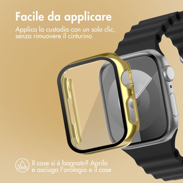 imoshion Full Cover glänzendes Hard Case Apple Watch 7 / 8 / 9 - 45 mm - Gold