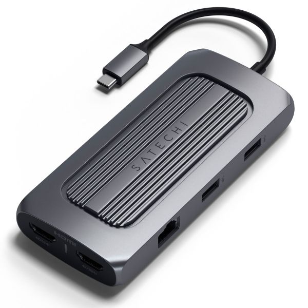 Satechi USB-C Multiport MX Adapter - USB-C Hub für Laptop - Space Grau