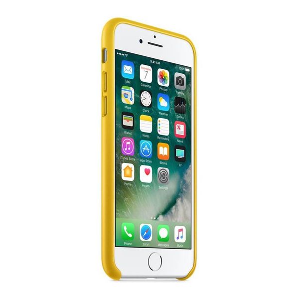 Apple Leder-Case Gelb für das Apple iPhone SE (2022 / 2020) / 8 / 7