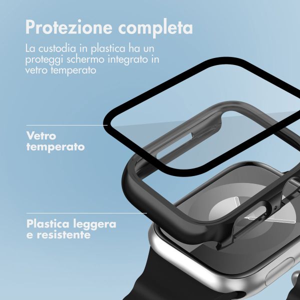 imoshion Full Cover glänzendes Hard Case Apple Watch 7 / 8 / 9 - 45 mm - Schwarz