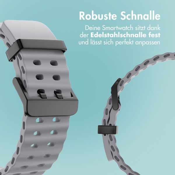 imoshion Ocean Silikonarmband für das  Samsung Galaxy Watch Ultra (2024/2025) - Brown Gray