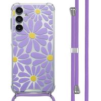 imoshion Design Hülle mit Band Samsung Galaxy A16 - Tropical Violet Flowers Connect