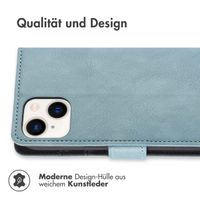 imoshion Luxuriöse Klapphülle Apple iPhone 15 - Hellblau