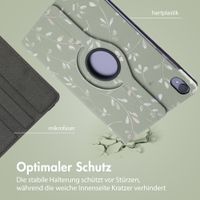 imoshion 360° drehbare Design Klapphülle Samsung Galaxy Tab S11 - Green Flowers