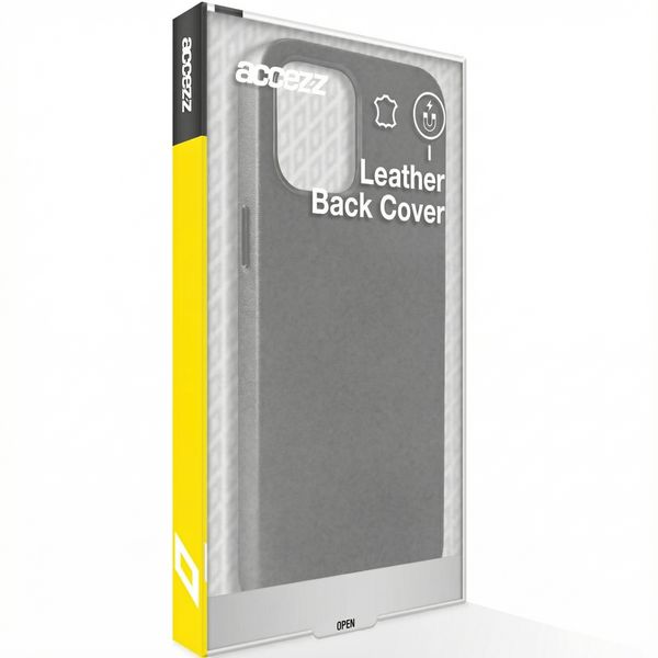 Accezz Leather Backcover mit MagSafe Apple iPhone 14 Plus - Schwarz