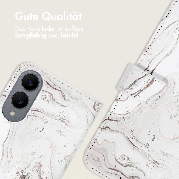 imoshion Design Klapphülle Samsung Galaxy S25 Edge - Sandy Marble