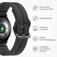 imoshion Silikonarmband für Samsung Galaxy Watch 4 / 5 / 6 / 7 (20 mm) - Schwarz