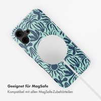 Selencia Vivid Tough Back Cover mit MagSafe für das iPhone 16 - Tropical Vibes Light Blue