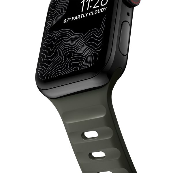 Nomad Sport Band FKM für die Apple Watch Series 1 bis 9 / SE (38/40/41 mm) | Series 10 (42 mm) - Ash Green