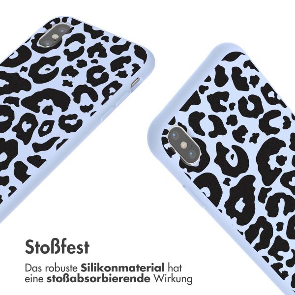 imoshion SilikonHülle design mit Band Apple iPhone X / Xs - Animal Lila