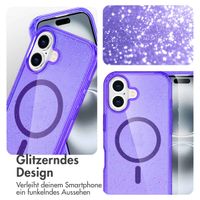 imoshion Sparkle Back Cover mit MagSafe für das Apple iPhone 16 - Glitzer Violett