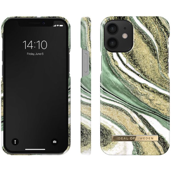 iDeal of Sweden Fashion Back Case iPhone 12 Mini - Cosmic Green Swirl