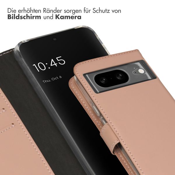 Selencia Echtleder Klapphülle für das Google Pixel 8 - Dusty Pink