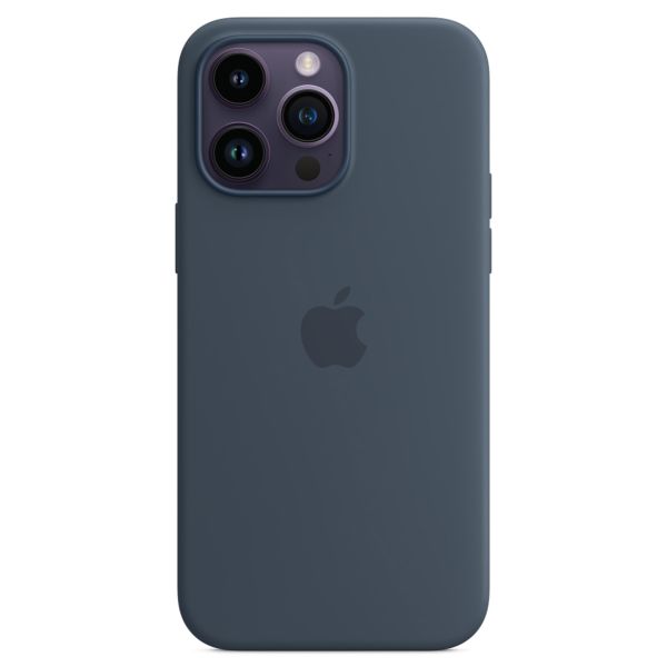 Apple Silikon-Case MagSafe für das iPhone 14 Pro Max - Storm Blue