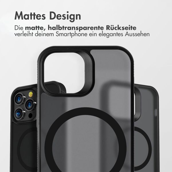 Accezz Rugged Frosted Back Cover mit MagSafe Apple iPhone 14 Pro - Schwarz