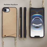 Selencia Nova HandyHülle mit Kordel und Kartenhalter Apple iPhone 16e - Beige