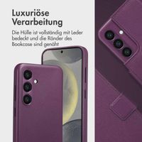 Accezz 2-in-1 Klapphülle aus Leder mit MagSafe für das Samsung Galaxy S24 - Heath Purple