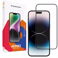 Accezz Full Cover Screen Protector aus gehärtetem Glas für das Apple iPhone 14 Pro / 15 / 16