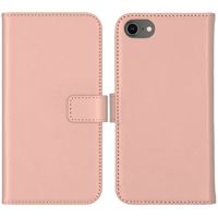 Selencia Echtleder Klapphülle iPhone SE (2022 / 2020) / 8 / 7 / 6(s) - Dusty Pink