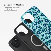 Selencia Vivid Tough Back Cover mit MagSafe für das iPhone 15 - Wild Spots Light Blue