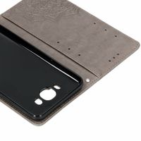 Mandala Klapphülle Grau für Samsung Galaxy J7 (2016)